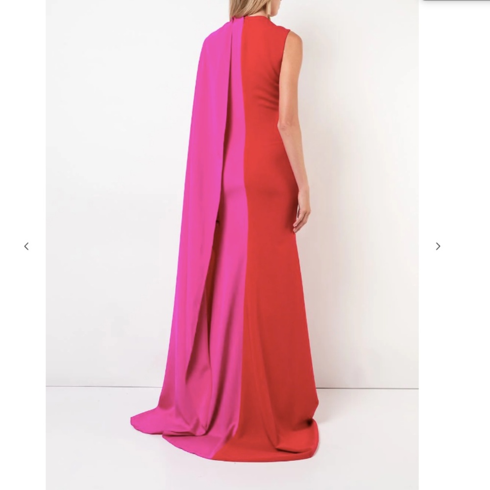 CHRISTIAN SIRIANO Fuchsia Pink Red Cascading Side - Picture 5 of 7